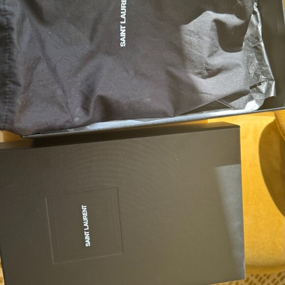 NEW Yves Saint Laurent Leather Red 37.5 EU Frida PVC Slingback sandals heels - Picture 7 of 9